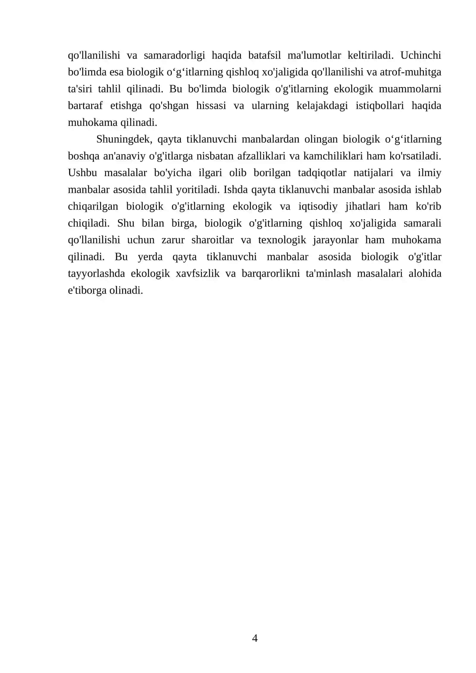 Biologik oʻgʻitlar tayyorlash texnologiyasi 4