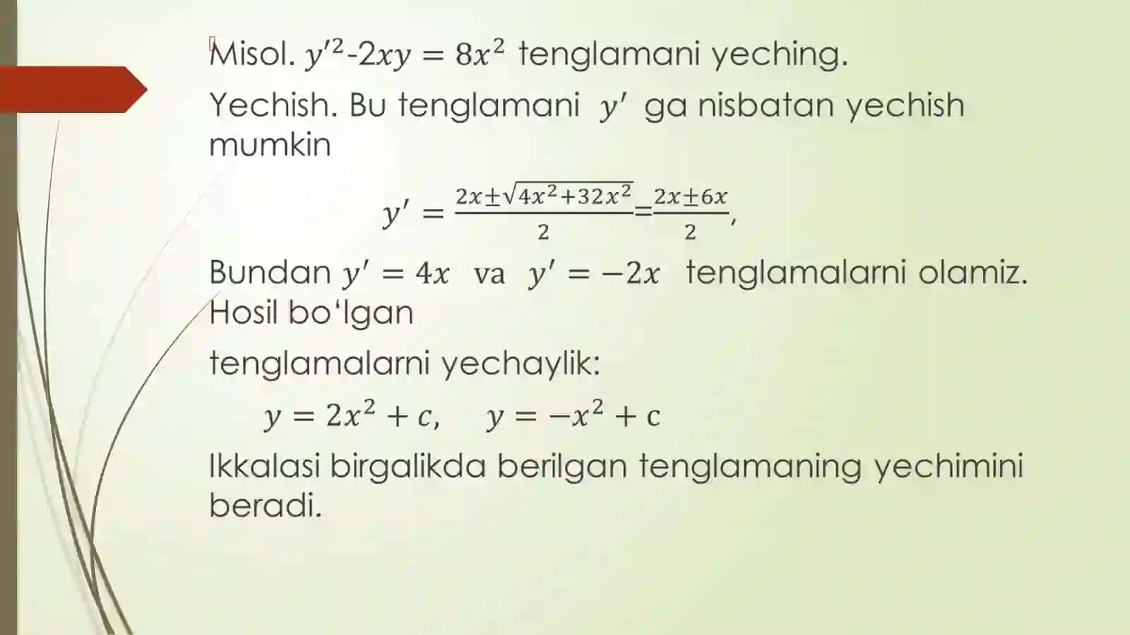 Differensial tenglamalar 4