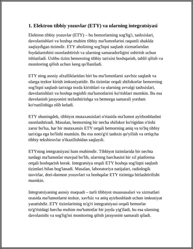 Elektron tibbiy yozuvlar (ETY) 4