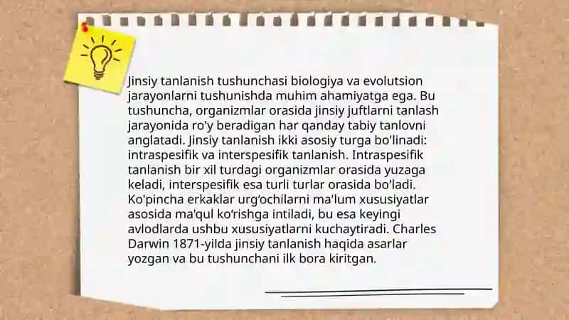 Tabiiy va jinsiy tanlanish nazariyalari 4