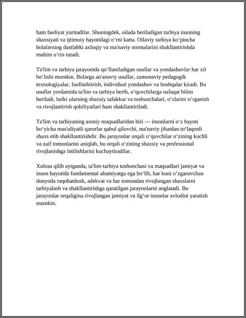 TALIM TARBIYA 4