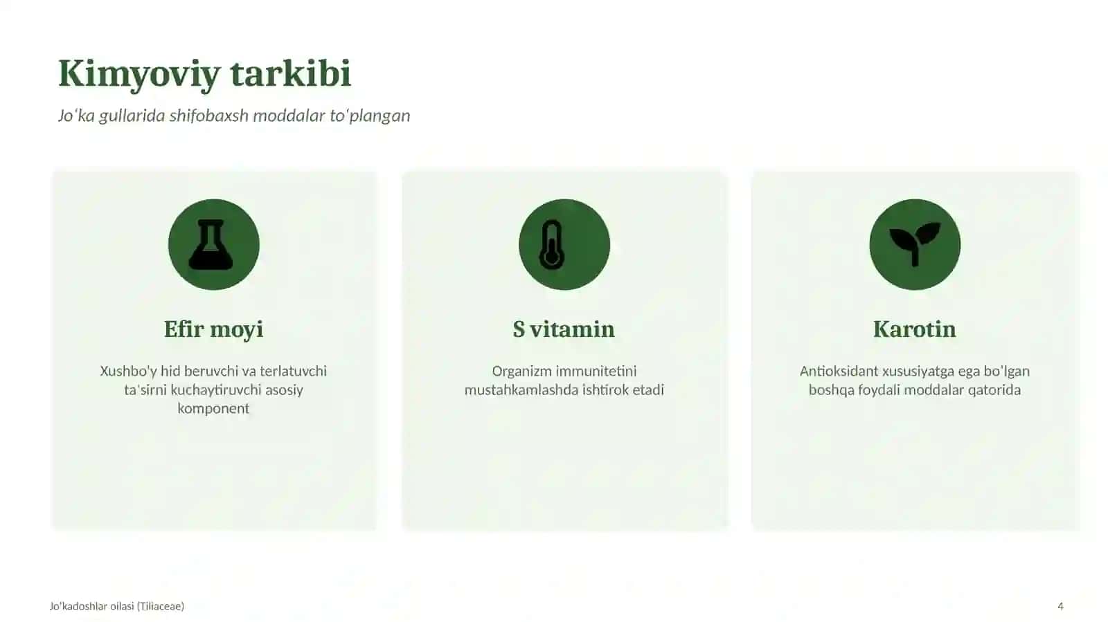 BOTANIKA VA FARMAKOGNOZIYA. Joʻkadoshlar oilasi va ularning dorivorlik xususiyatlari 4