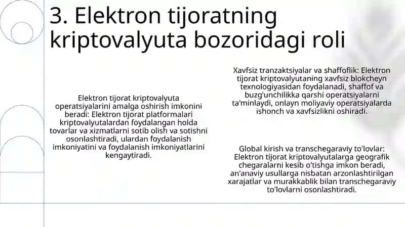 Kriptovalyutalar Bozoridagielektron Tijorat 4