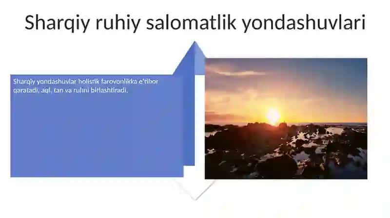 Sharq mutafakkirlarining psixologik qarashlari. Psixologik kasalliklar 4
