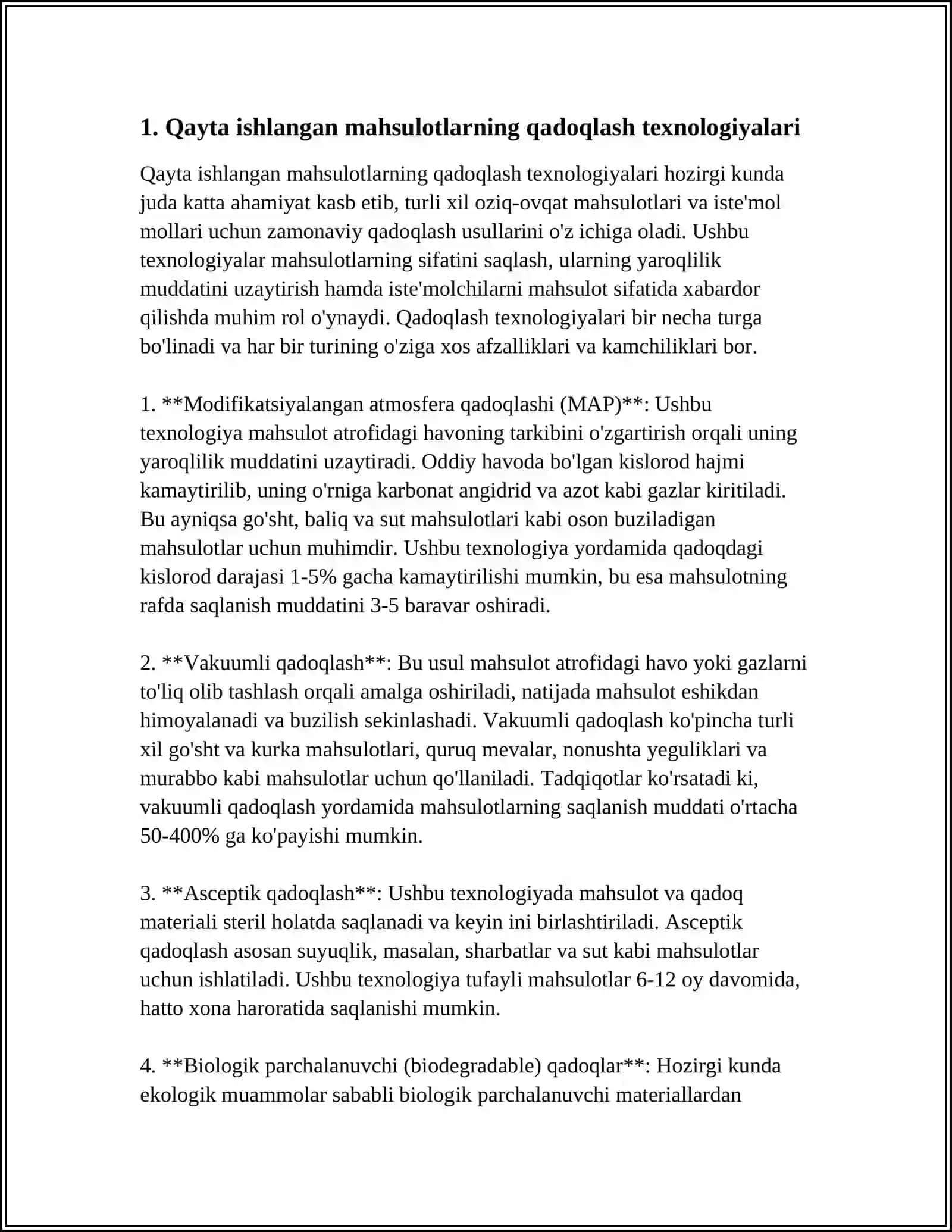 QAYTA ISHLANGAN MAHSULOTLARNI QADOQLASH VA MARKIROVKALASH 4