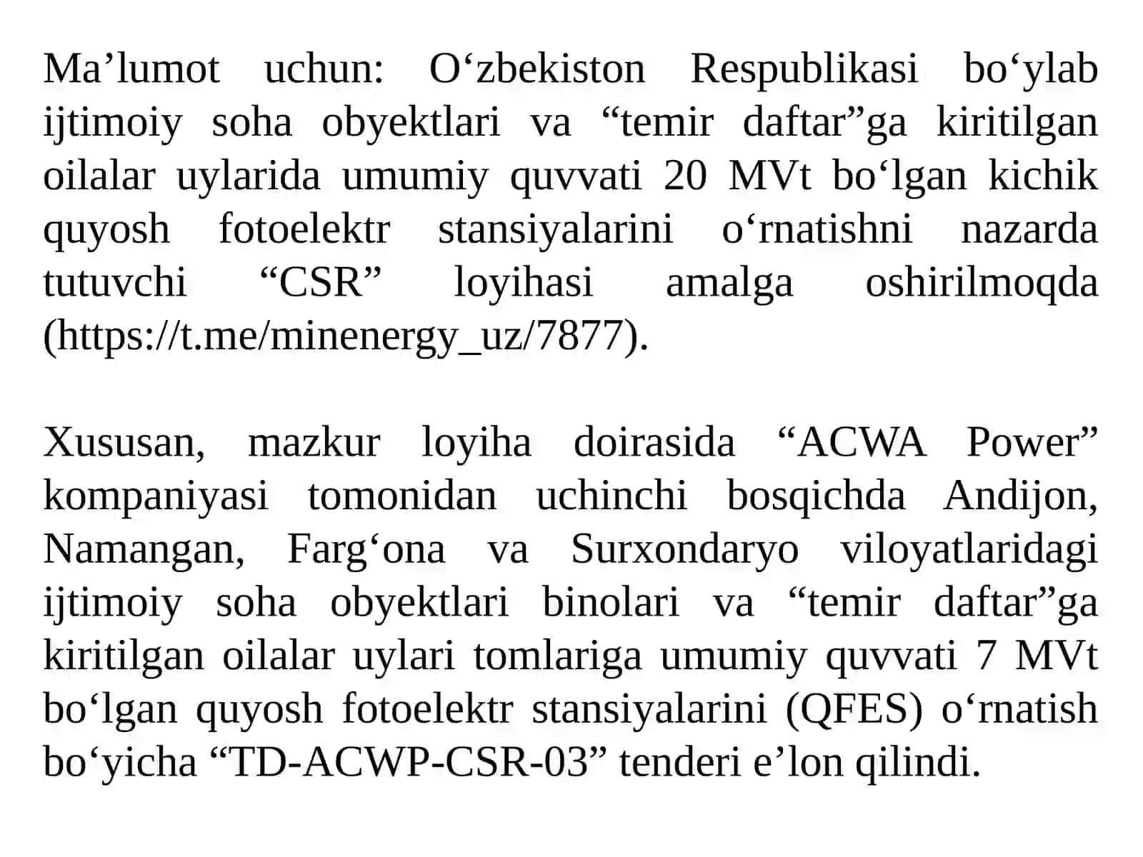 Quyosh fotoelektr stansiyalarini o'rnatish 4