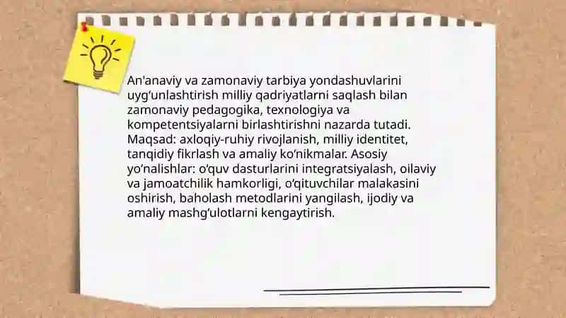 Milliy tarbiya jarayonini tashkil etishga doir yondashuvlar 4