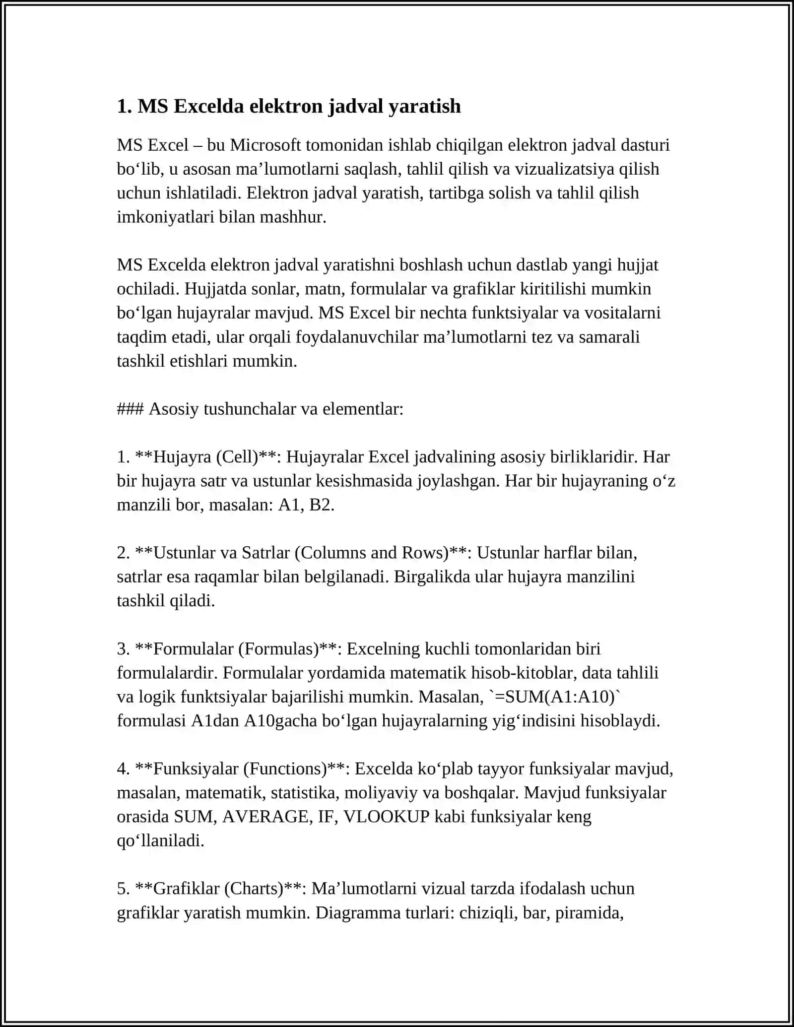 MS EXCEL ELEKTRON JADVALIDAN FOYDALANIB TANLANGAN SPORT TURIDA PEDAGOGIC TAJRIBA NATIJALARINING STATISTIK XARAKTERISTKALARINI OʻRTACHA ARIFMETIK QIYMATINI OʻZGARISH ISHONCHLILIGINI HISOBLASH USULLARI 4