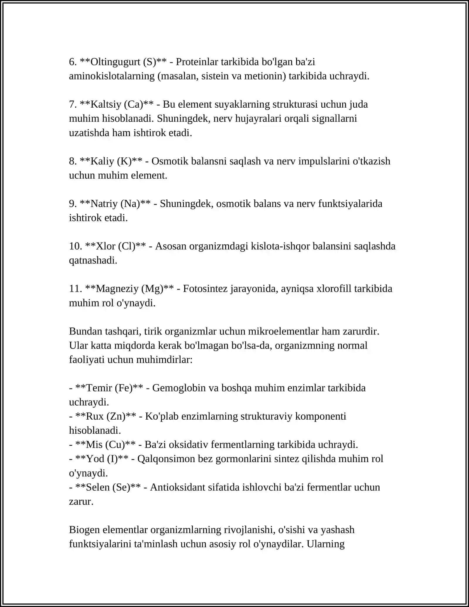 BIOGEN ELEMENTLAR 4