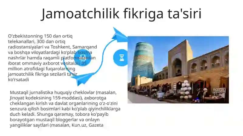 O'zbekiston Respublikasida ommaviy axbarot vositalarining fayolyati 4