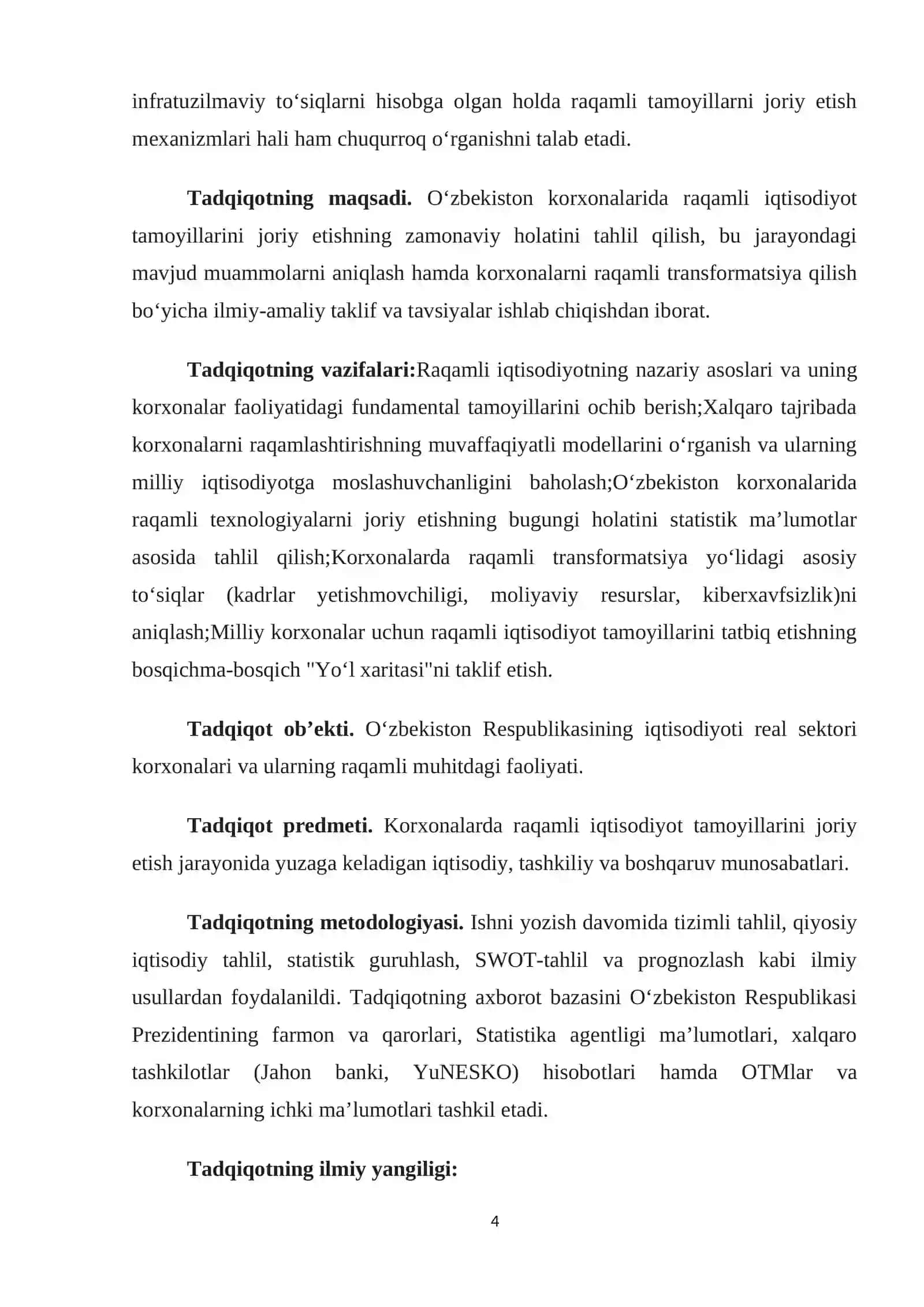 Raqamli iqtisodiyot tushunchasi, uning mohiyati va asosiy tamoyillari 4