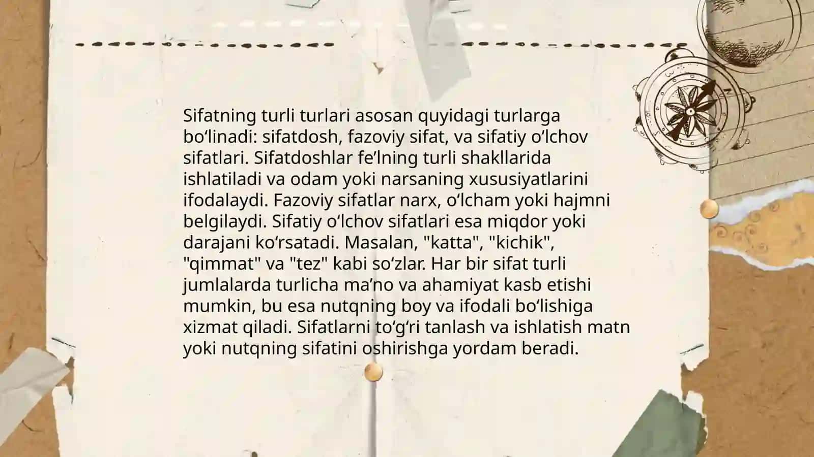 Sifat soʻz turkumi 4