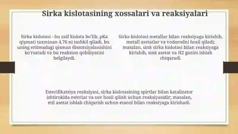 Sirka kislotasi 4
