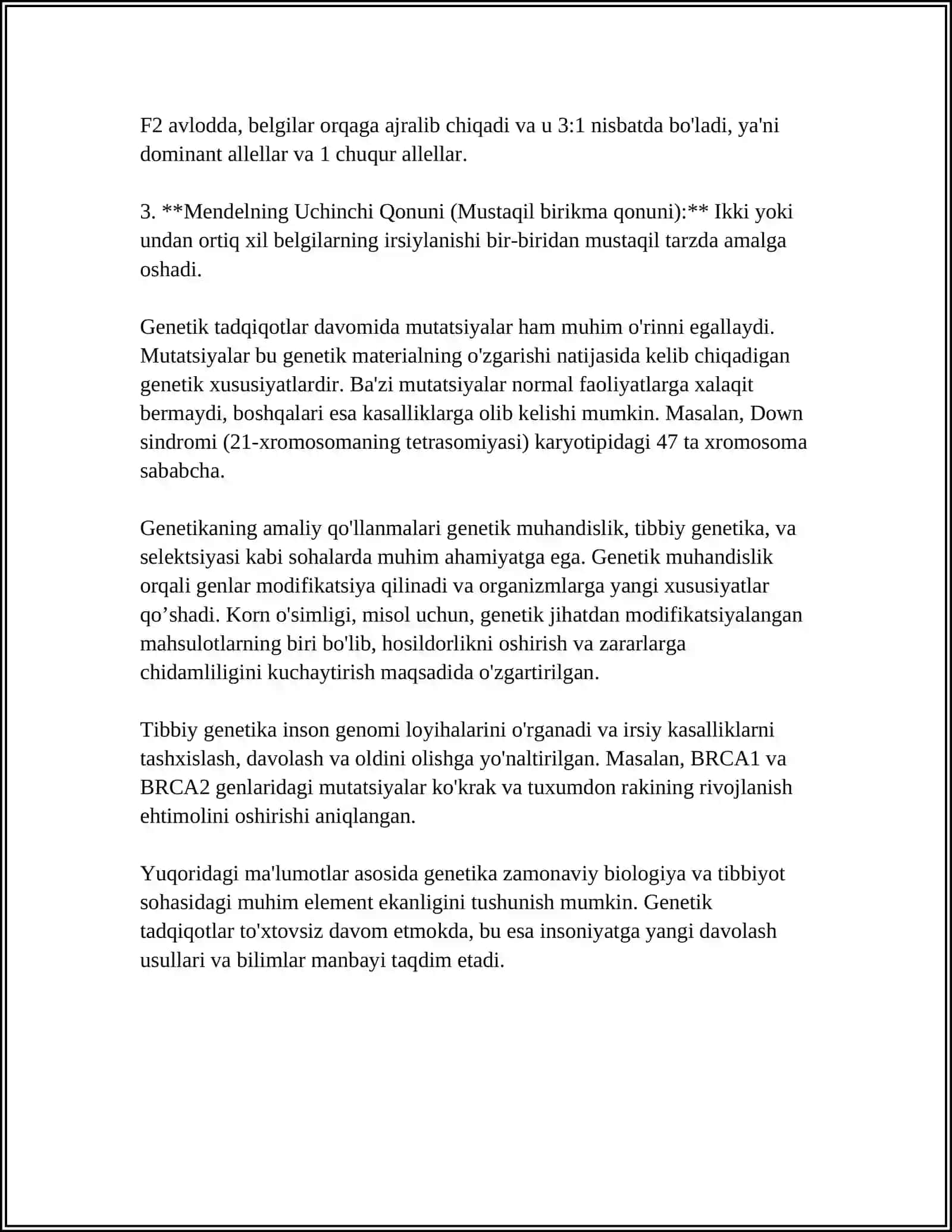 Genetika asoslari 4