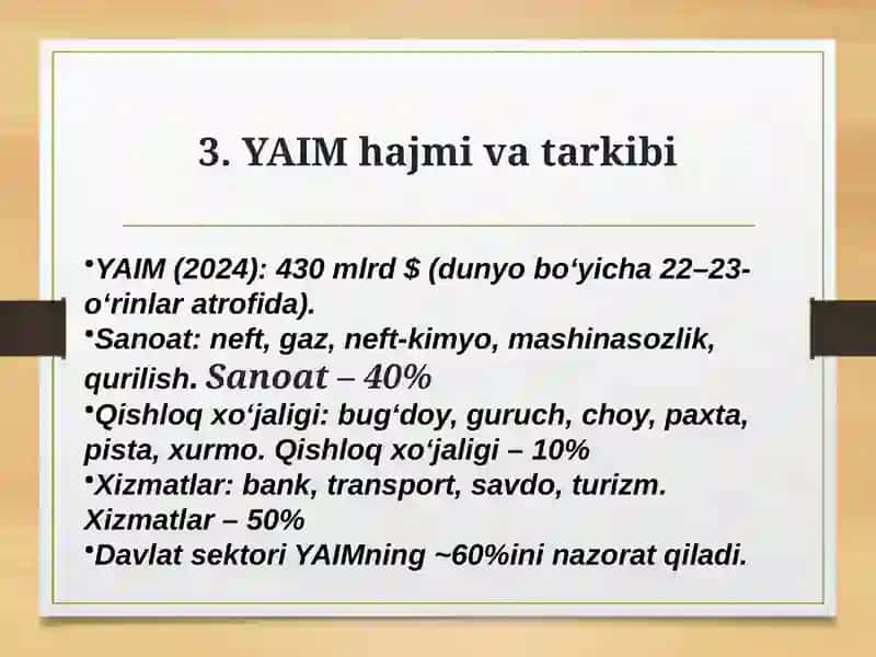 Eron iqtisodiyoti haqida umumiy tasavvur 4