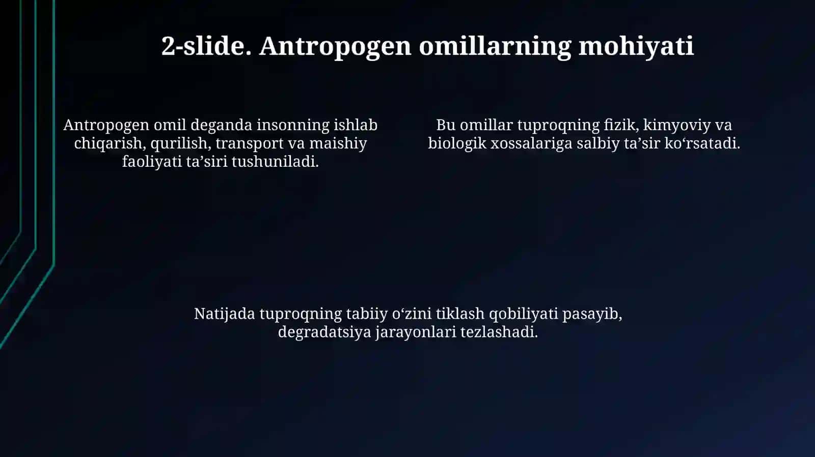 Antropogen omil va tuproq ifloslanishi tushunchasi 4