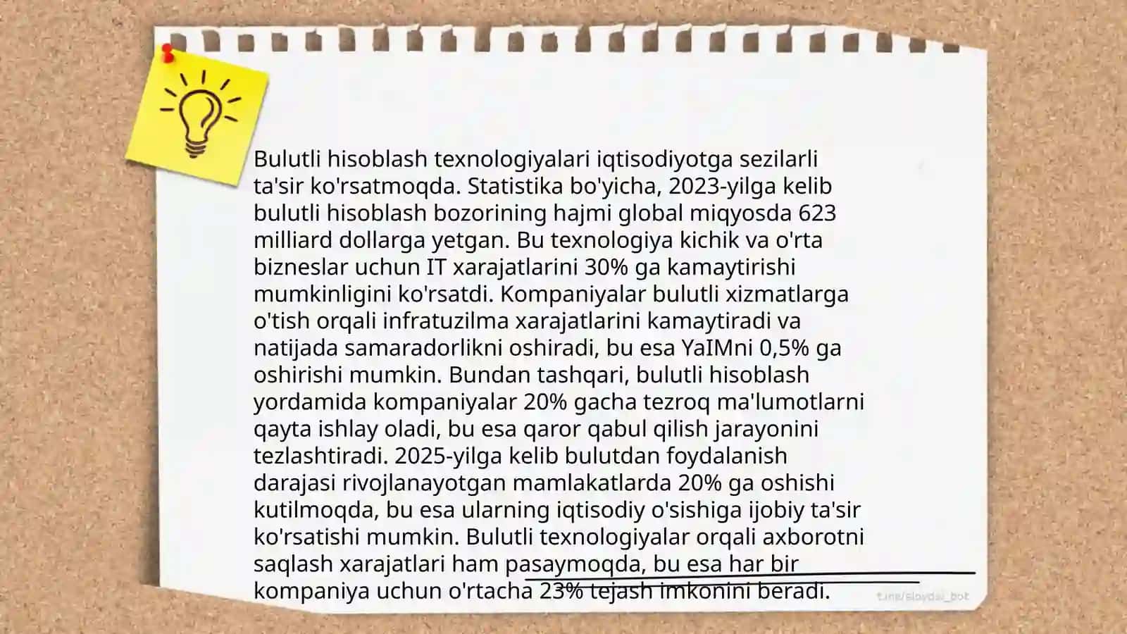 Bulutli texnologiyalarning iqtisodiyotdagi o‘rni va ahamiyati 4