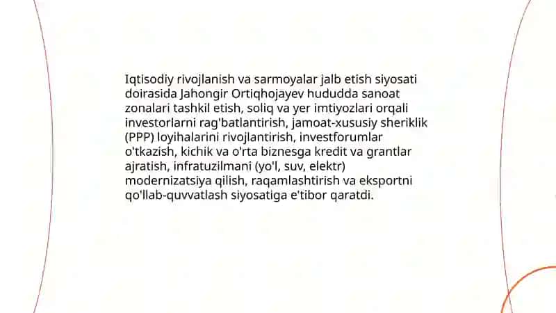 Jahongir Ortiqhojayevning Boshqaruv Faoliyati 4