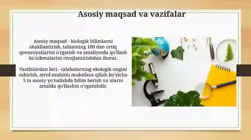 Biologik taʼlimning oʻziga xos xususiyatlari 4