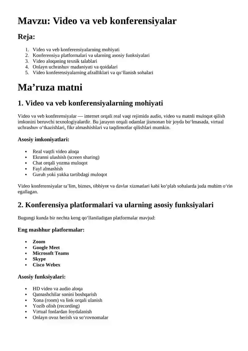 Informatika va axborot texnologiyalari fanidan Konsultatsiya uchun tayyor ish qulay holda 4
