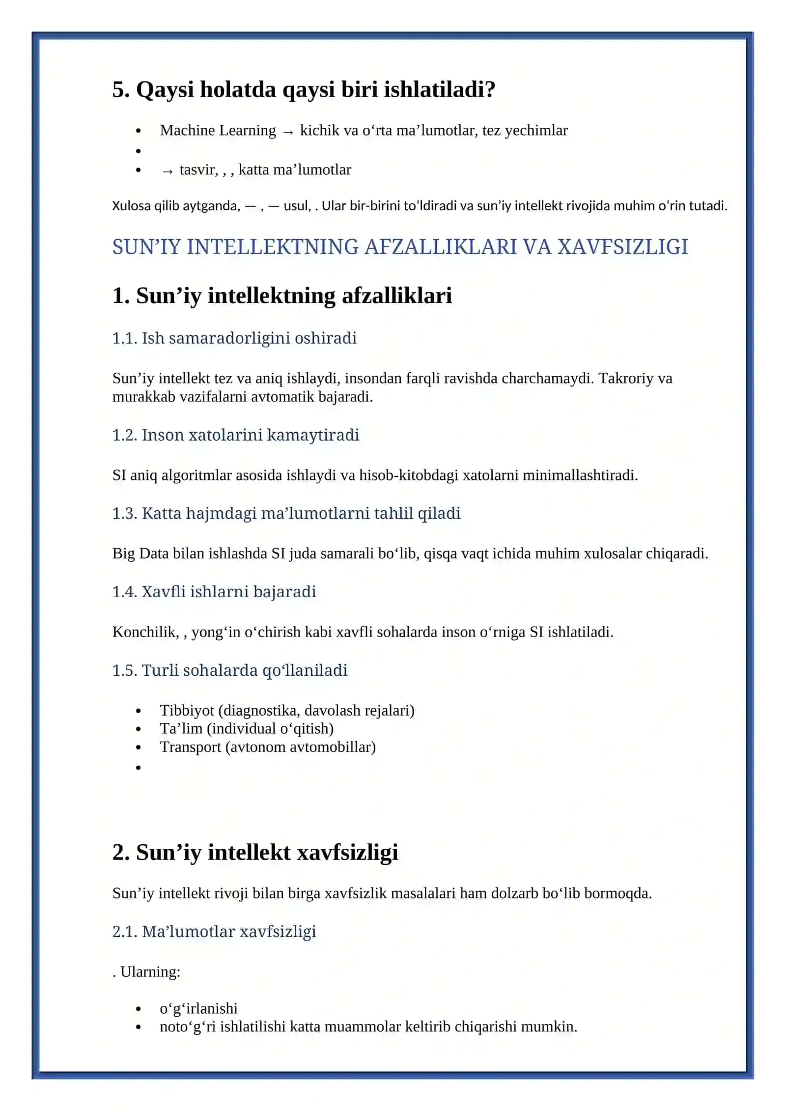 Sun’iy Intellekt tushunchasi va ta’rifi 4