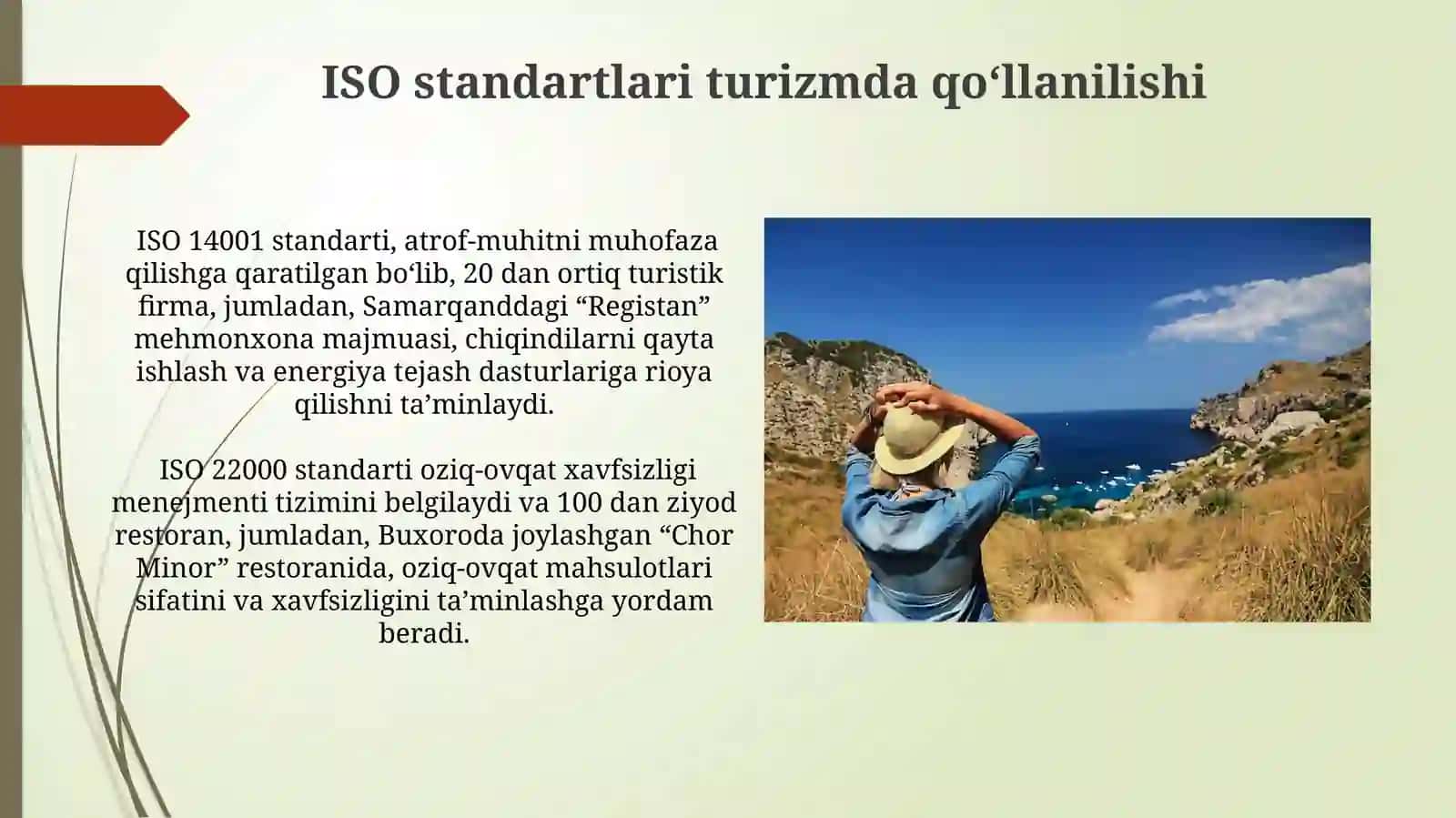 ISO standartlarini turizmda oʻrni 4