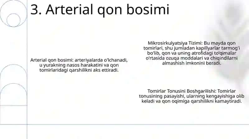 Asoslari.Qonning Tomiriarda Harakattanishi Arterial Gon Bosimi Mikrosirkulyatsiva Tizimi 4