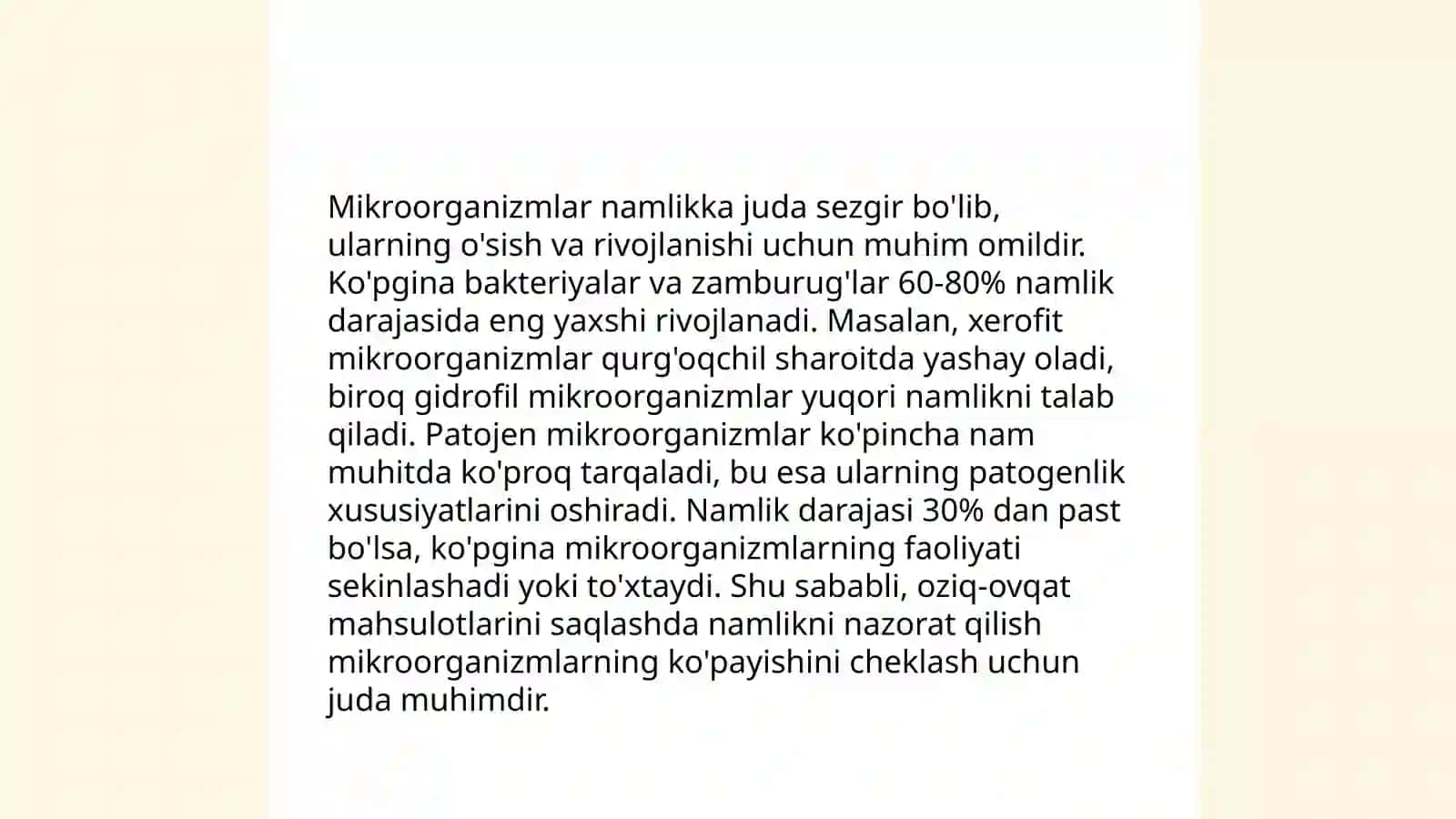 Mikroorganizmlar faoliyatiga tashqi faktorlar taʼsiri 4