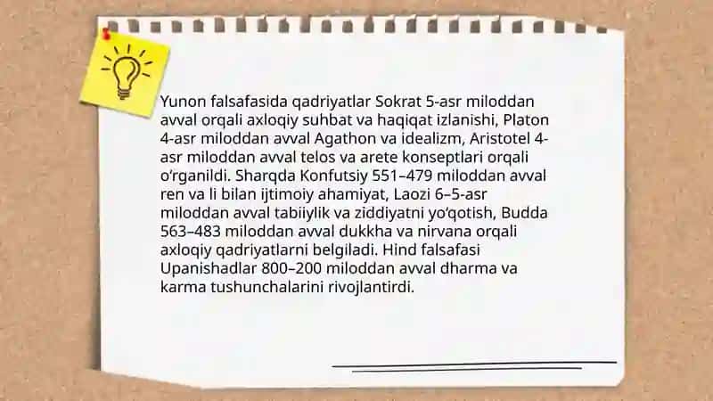 Qadriyatlar nazariyasining shakllanish tarixi 4