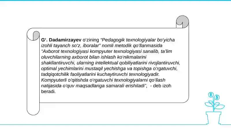 O’qituvchi pedagogik faoliyatida kompyuter texnologiyalaridan foydalanishi 4
