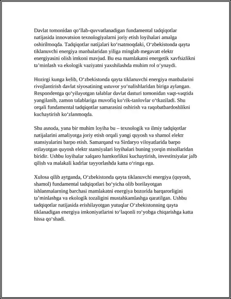 OʻZBEKISTONDA O'TKAZILADIGAN FUNDAMENTAL LOYHALAR TANLOVI 4