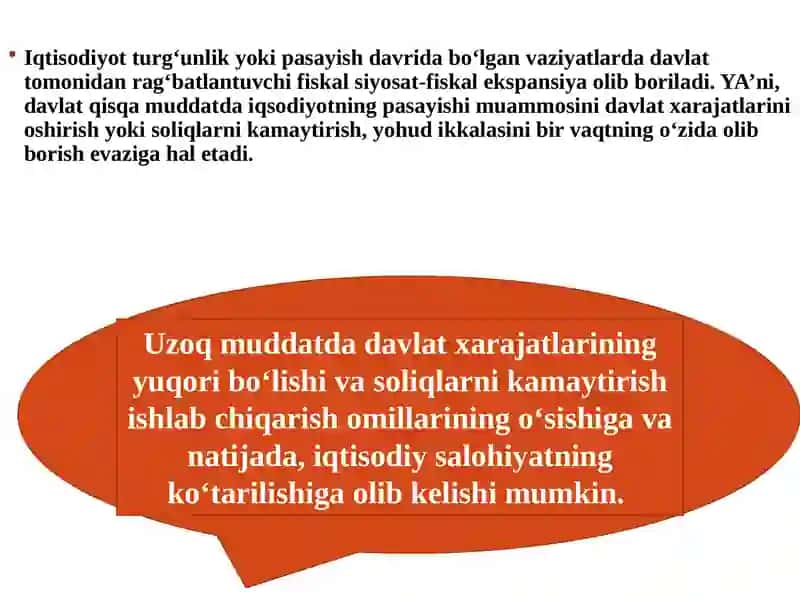 Byudjet- soliq sektorining tarkibiy tuzilishi va ular o'rtasidagi  o'zaro bog'liqlik 4