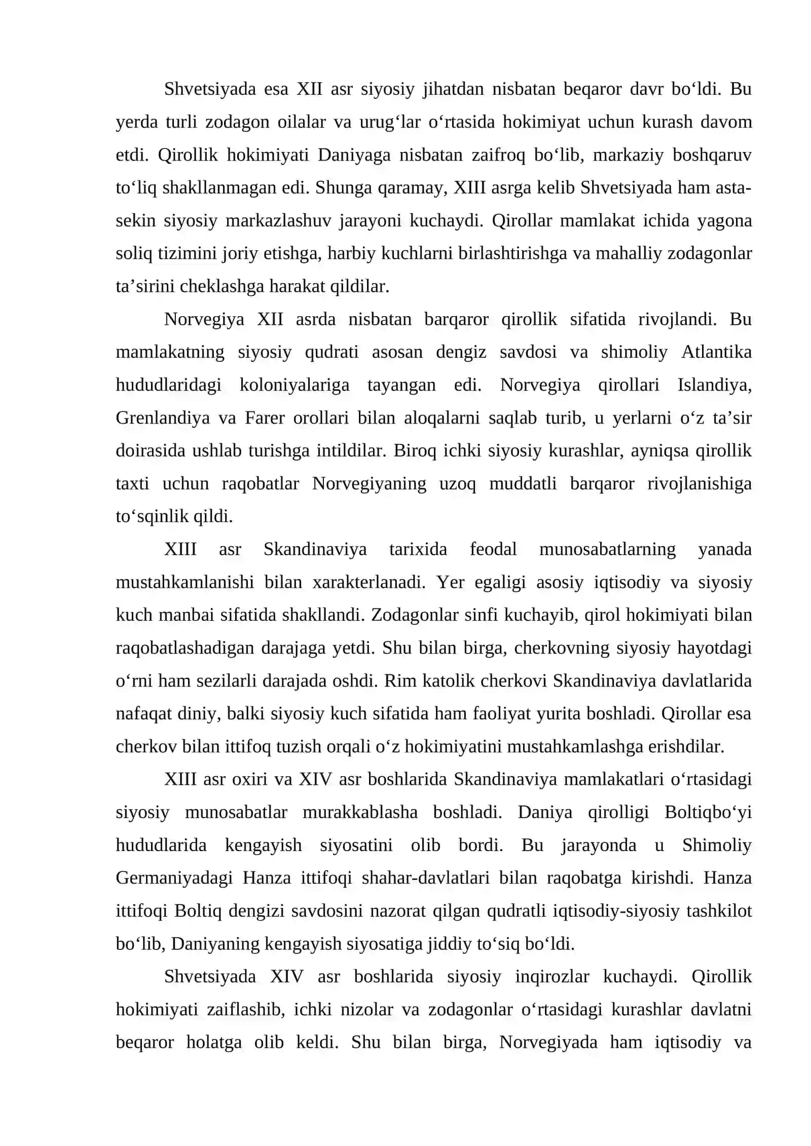 XII-XV asrlarda Skandinav mamlakatlari tarixiga oid ilmiy tadqiqotlar 4