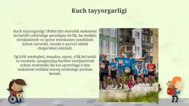 Qisqa masofaga yurishda umumiy jismoniy tayyorgarlik 4