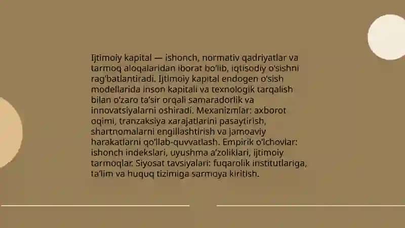Iqtisodiy oʻsishda ijtimoiy-iqtisodiy modellar 4