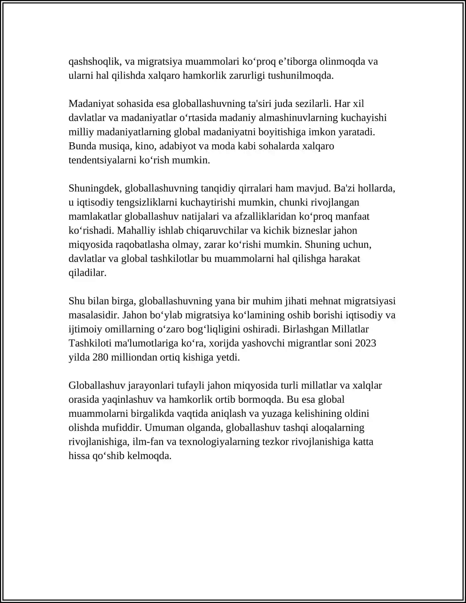 GLOBALLASHUV JARAYONINING IJTIMOIY VA FALSAFIY AHAMIYATI 4