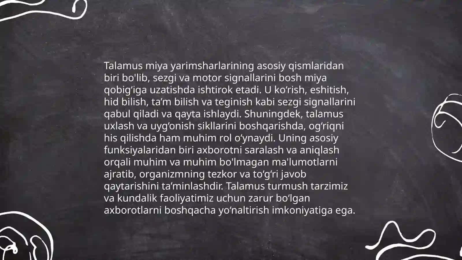 Talamus qismlari va ularning klinik ahamiyati 4
