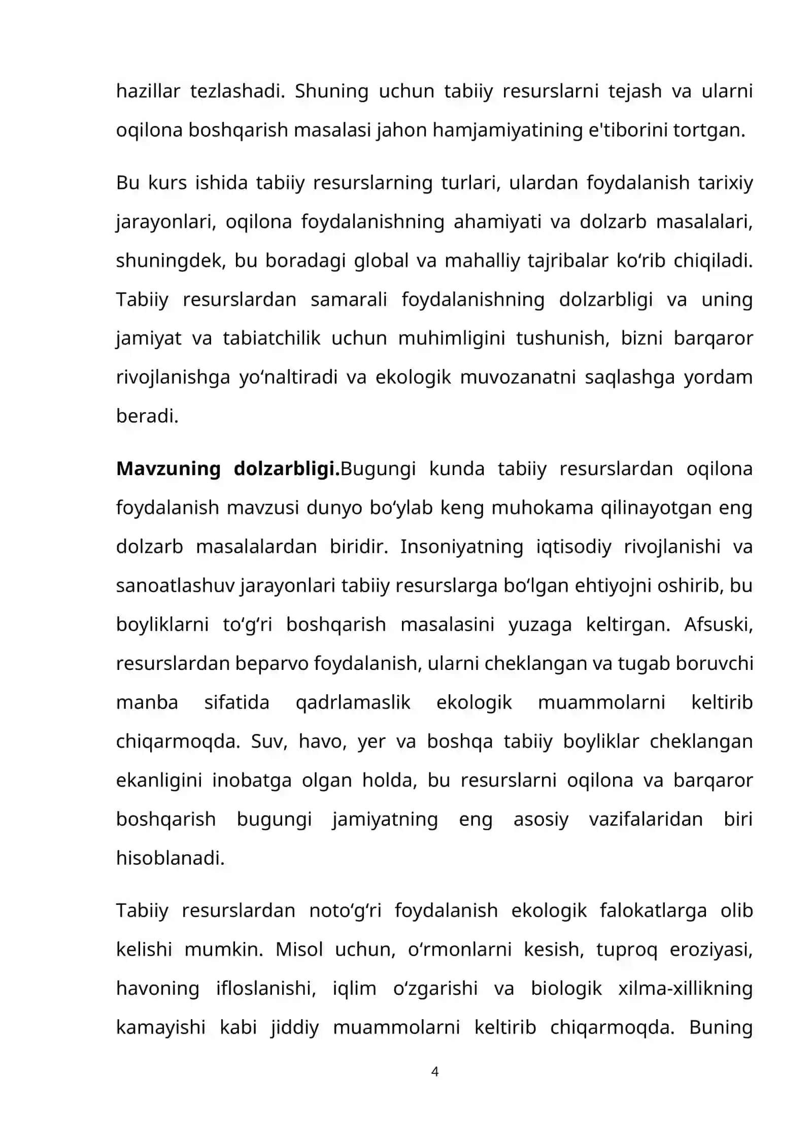 TABIIY RESURSLAR HAQIDA UMUMIY TUSHUNCHALAR VA ULARNING TURLARI 4
