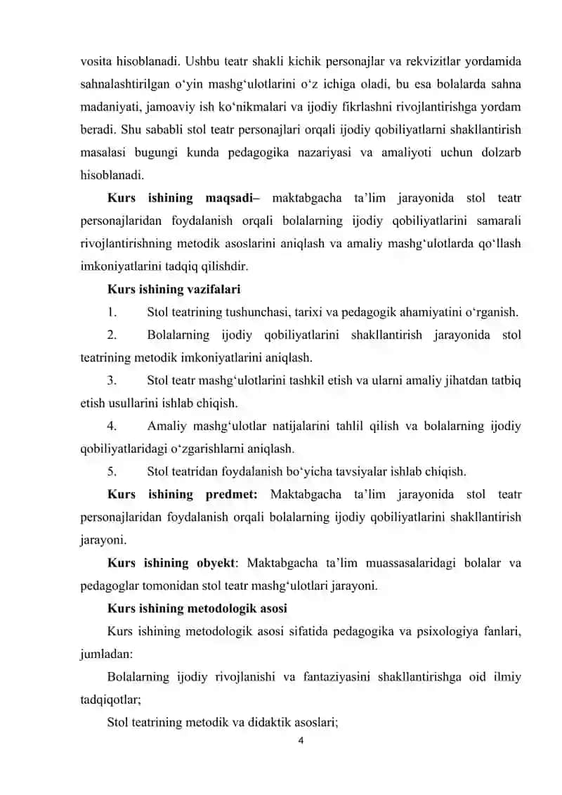 Maktabgacha taʼlim jarayonida stol teatr personajlari orqali bolalarning ijodiy qobiliyatlarini shakllantirish 4
