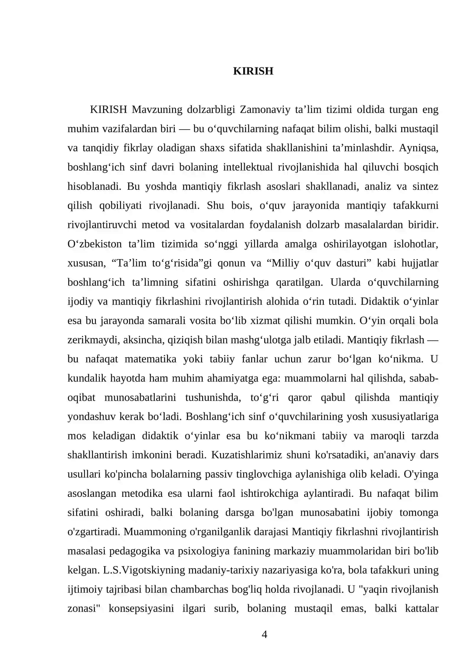Boshlang’ich sinf o’quvchilarini didaktik o‘yinlar orqali mantiqiy fikrlashga o‘rgatish metodikasi 4
