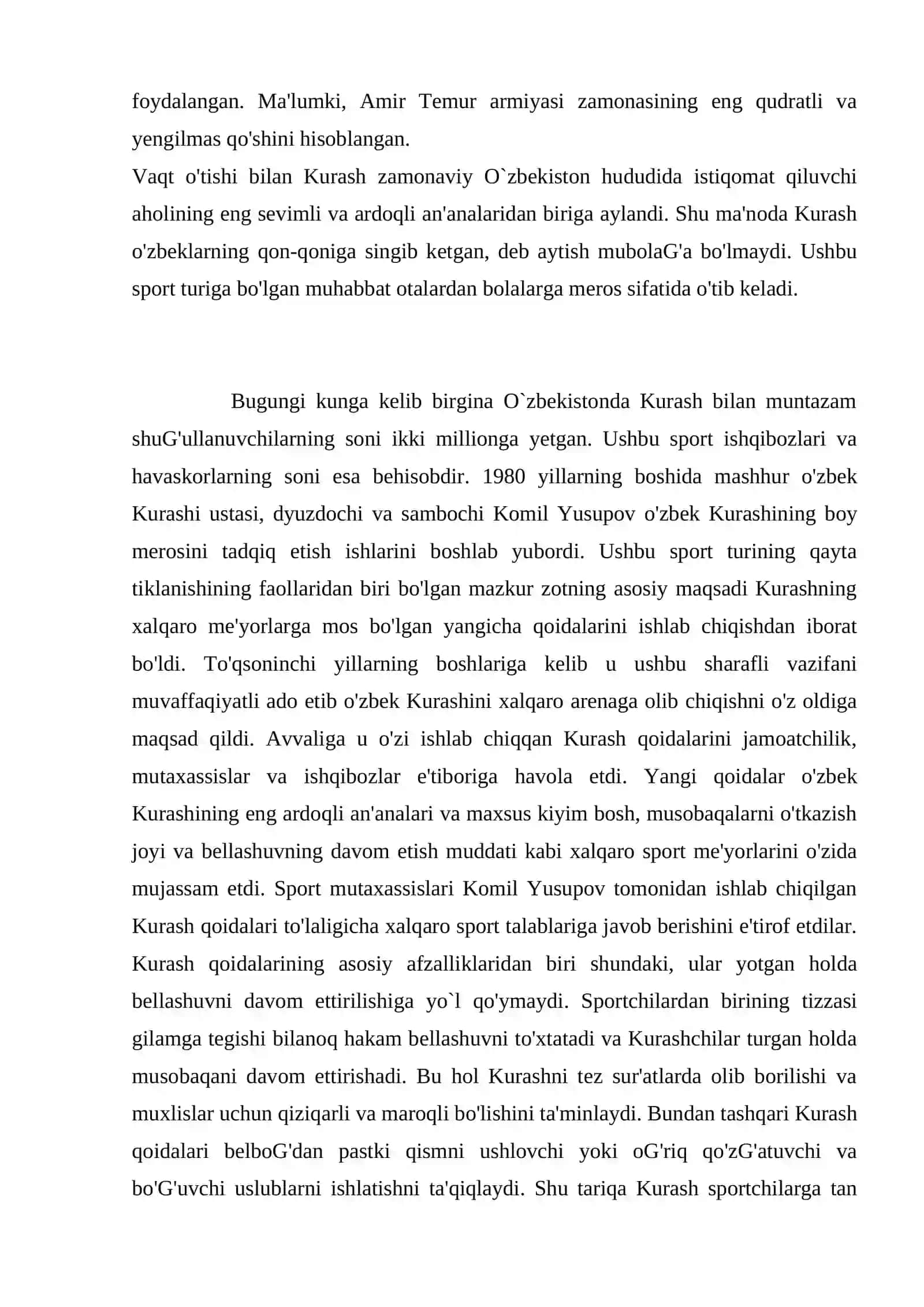 Kurash turlarining rivojlanish tarixi 4