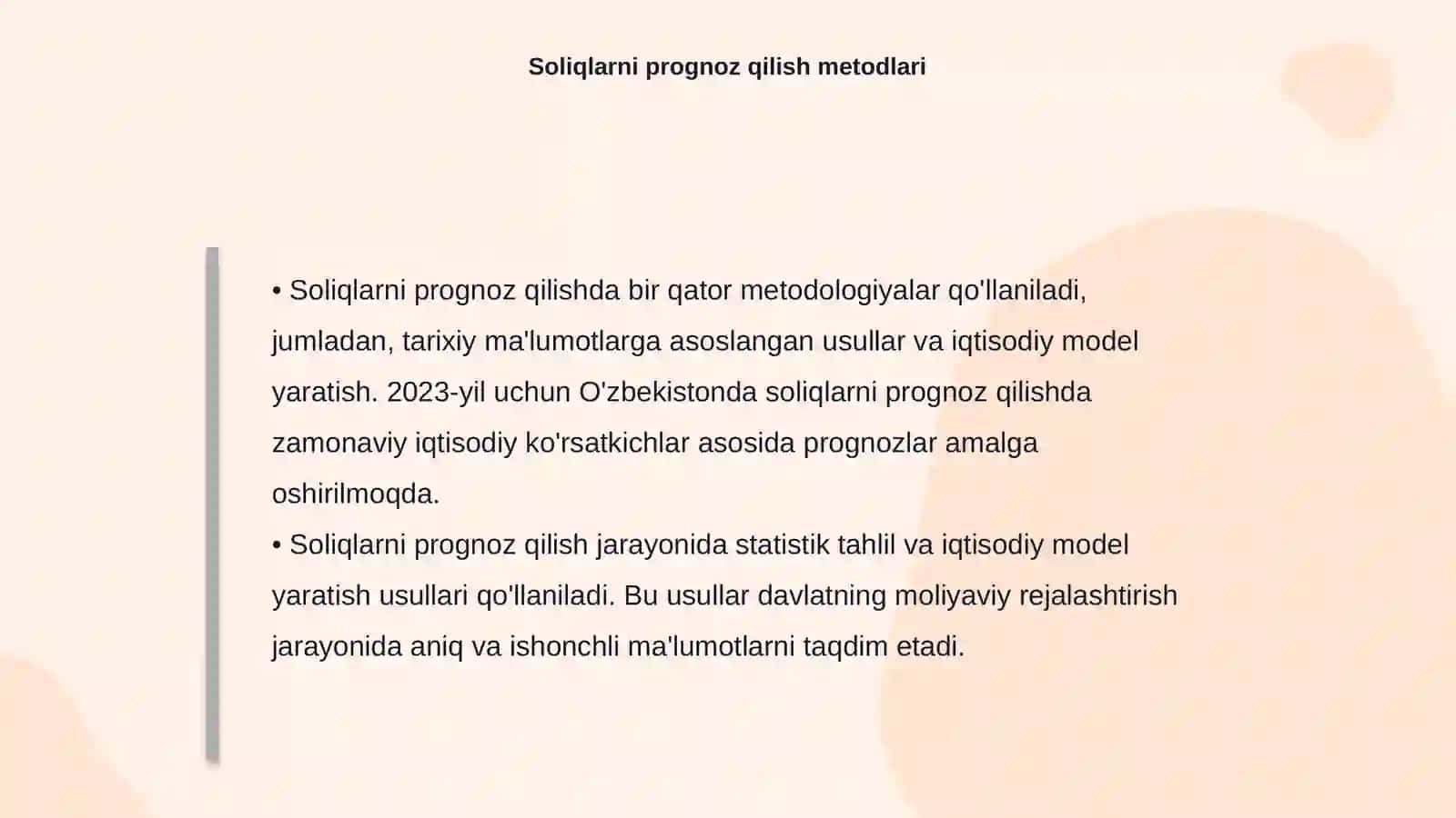 Byudjetni rejalashtirish va soliqlarni prognoz qilish bog’liqligi 4