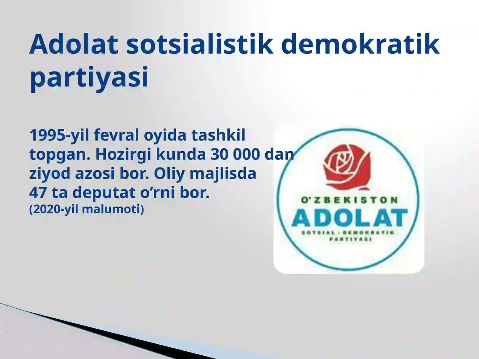 O’ZBEKISTONDAGI SIYOSIY PARTIYALAR 4