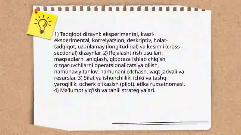 Pedagogik tadqiqotlarning metodologik vositalari 4