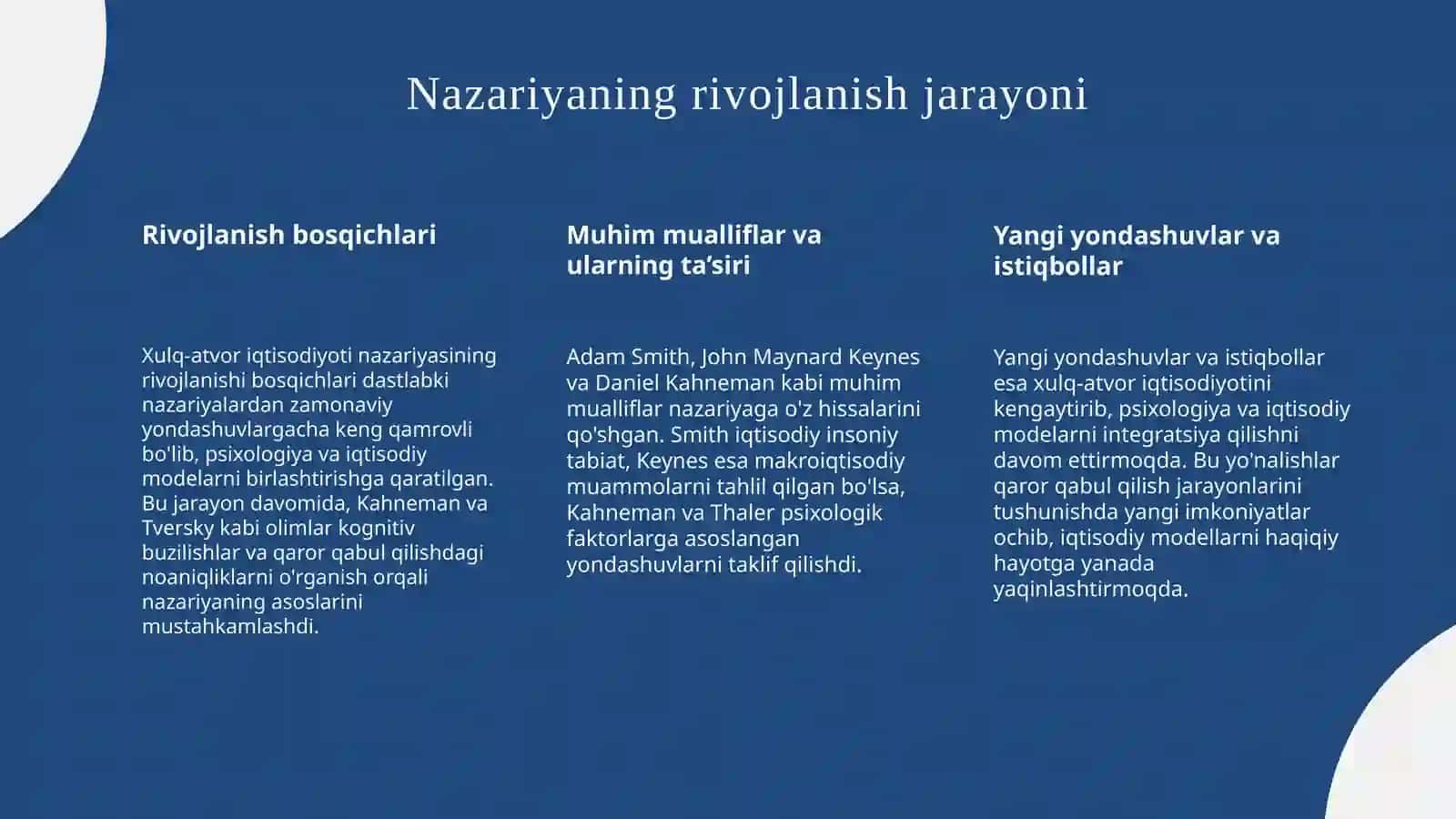 Xulq atvor iqtisodiy nazaryasi metodologyasi 4