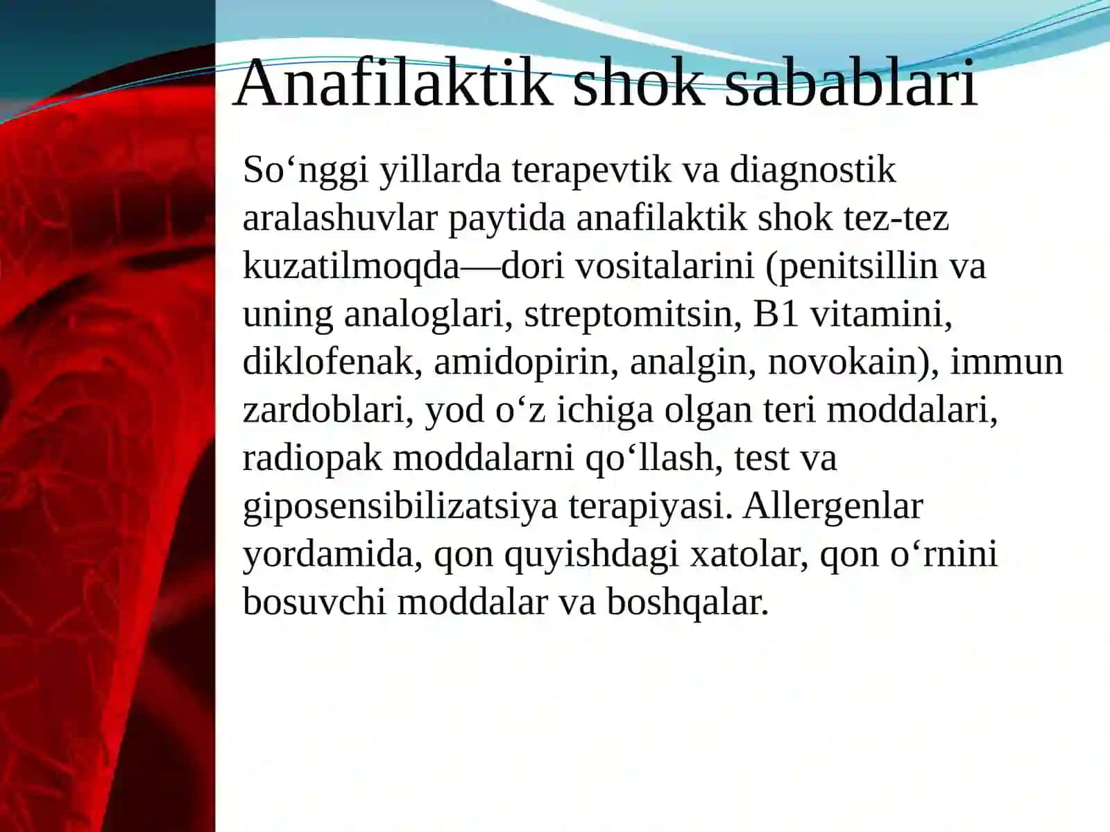 Anafilaktik shok sabablari klinikasi tashxisi birinchi yordam 4
