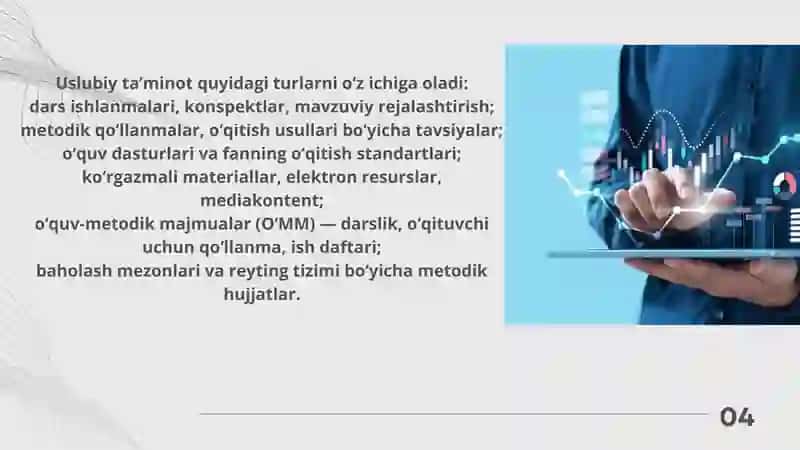Oʻquv-tarbiya  jarayonini takomillashtirishda uslubiy taʼminot roli 4
