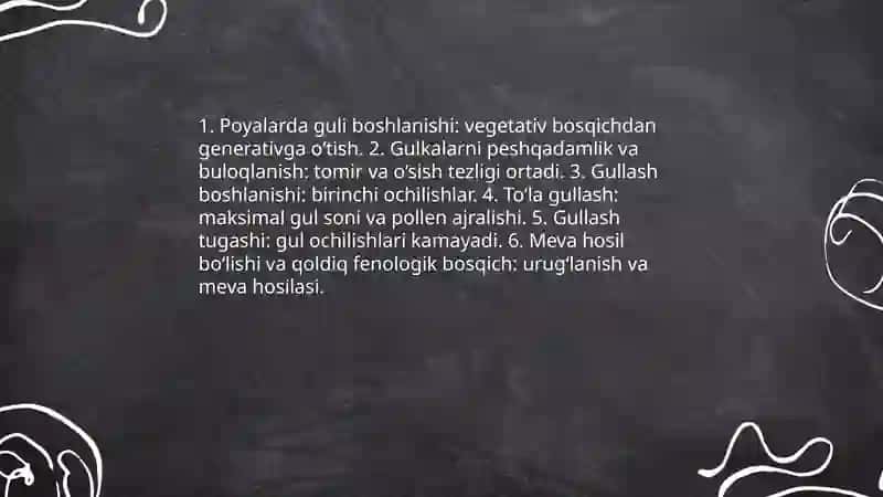Mavsumiy gullash dinamikasi 4