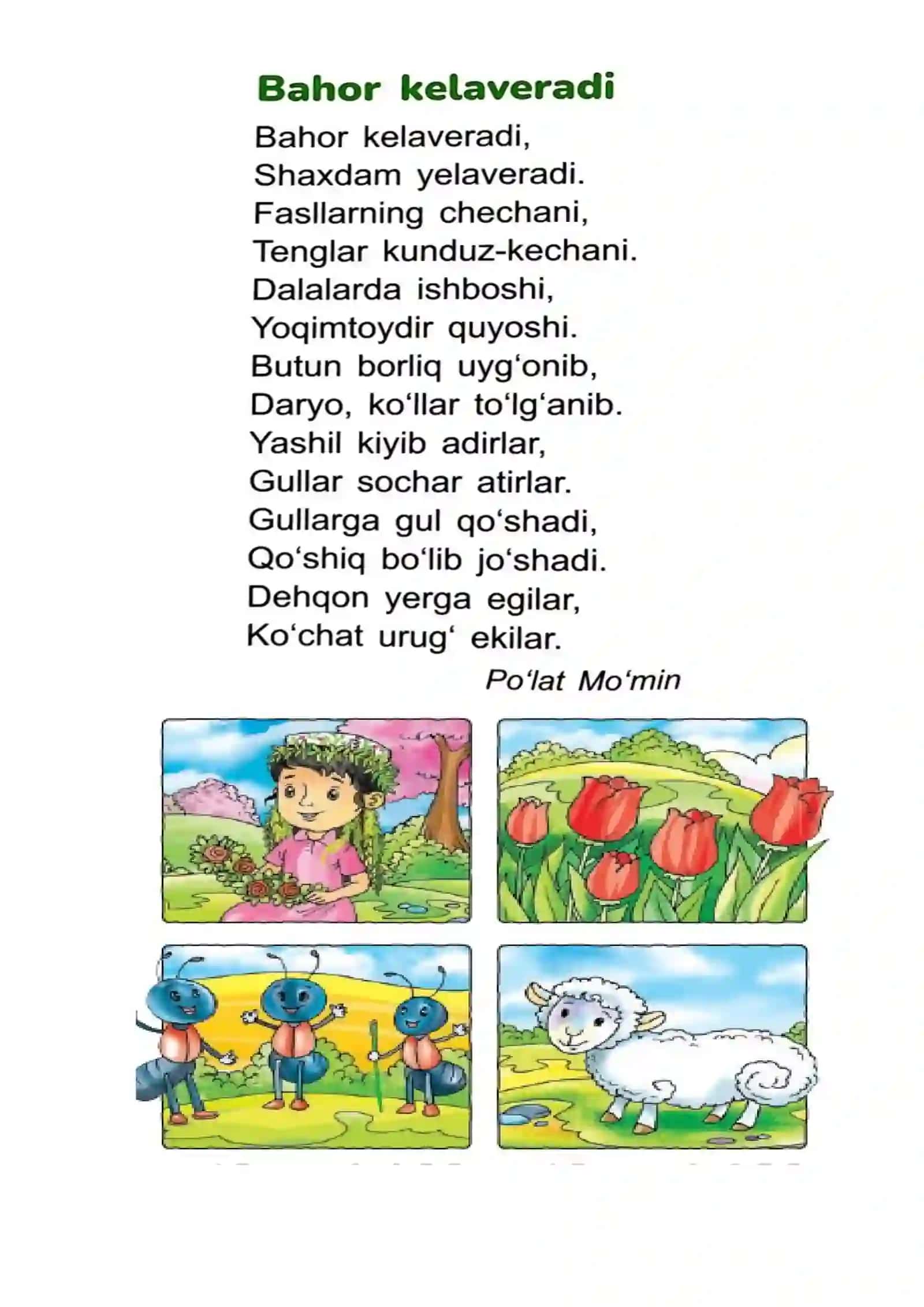 1-sinf o'qish salom senga gulbahor mavzusida 3-chorak dars ishlanma 4