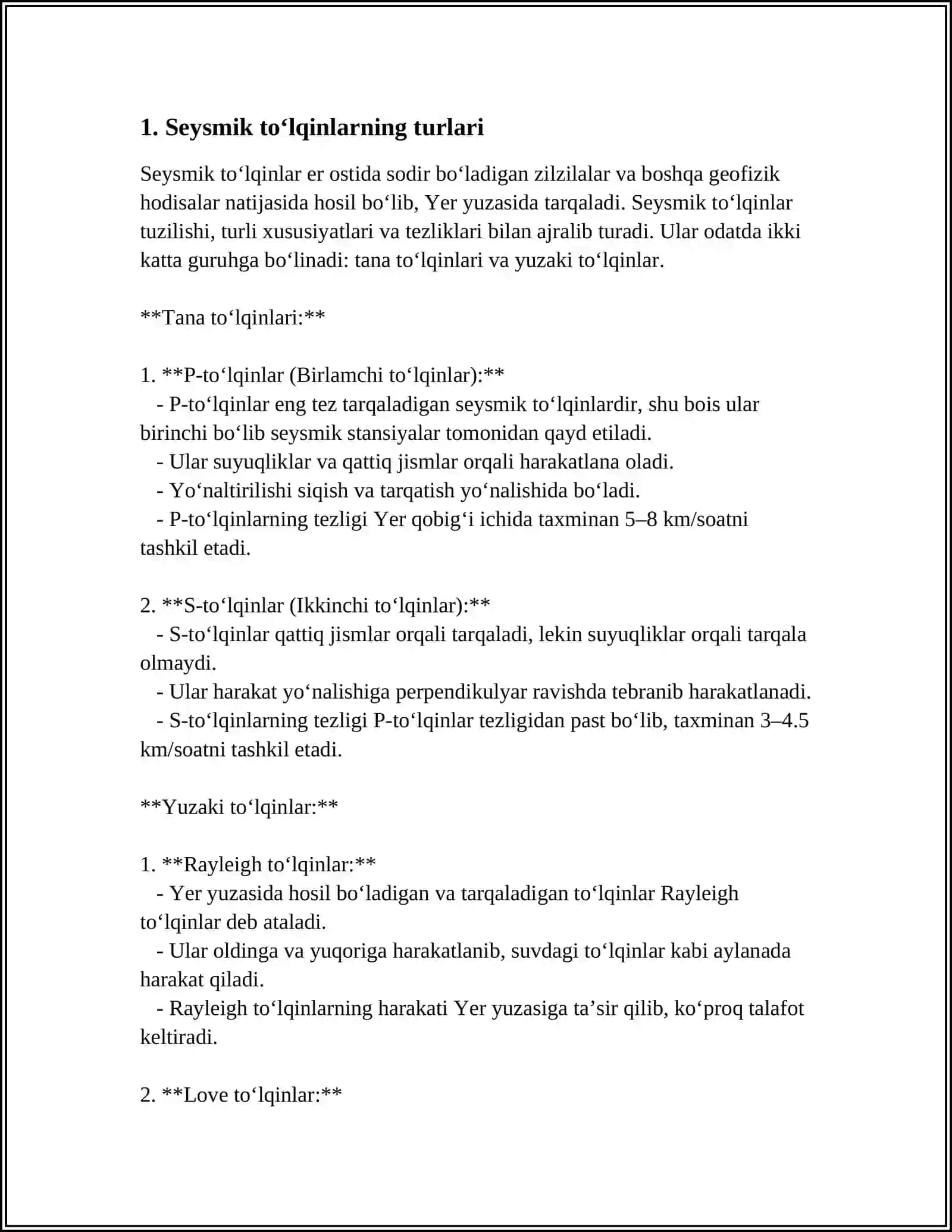 SEYSMIK TOʻLQINLARNING TARQALISHINING OʻZIGA XOS XUSUSIYATLARI 4